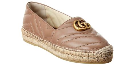 Gucci GG Leather Espadrille / Gilt 渔夫鞋 720.00 超值好货 .